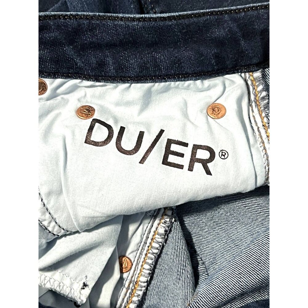 DU/ER Performance Denim Mid Rise Slim Straight in Dark Stone Women's Size 30x32 - Picture 9 of 14